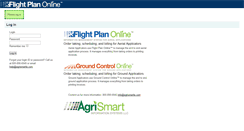 Desktop Screenshot of flightplanonline.agrismartis.com